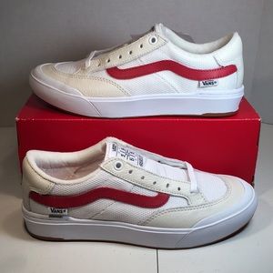 NWT Vans Berle Pro Model Action Sneakers White/Chili Pepper Women’s 8